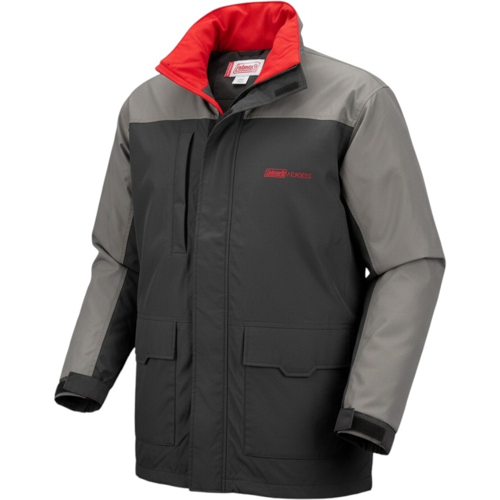 Coleman MAX Aeroces Mens Black Grey Red Nylon Outdoor Shell Jacket 8697 M
